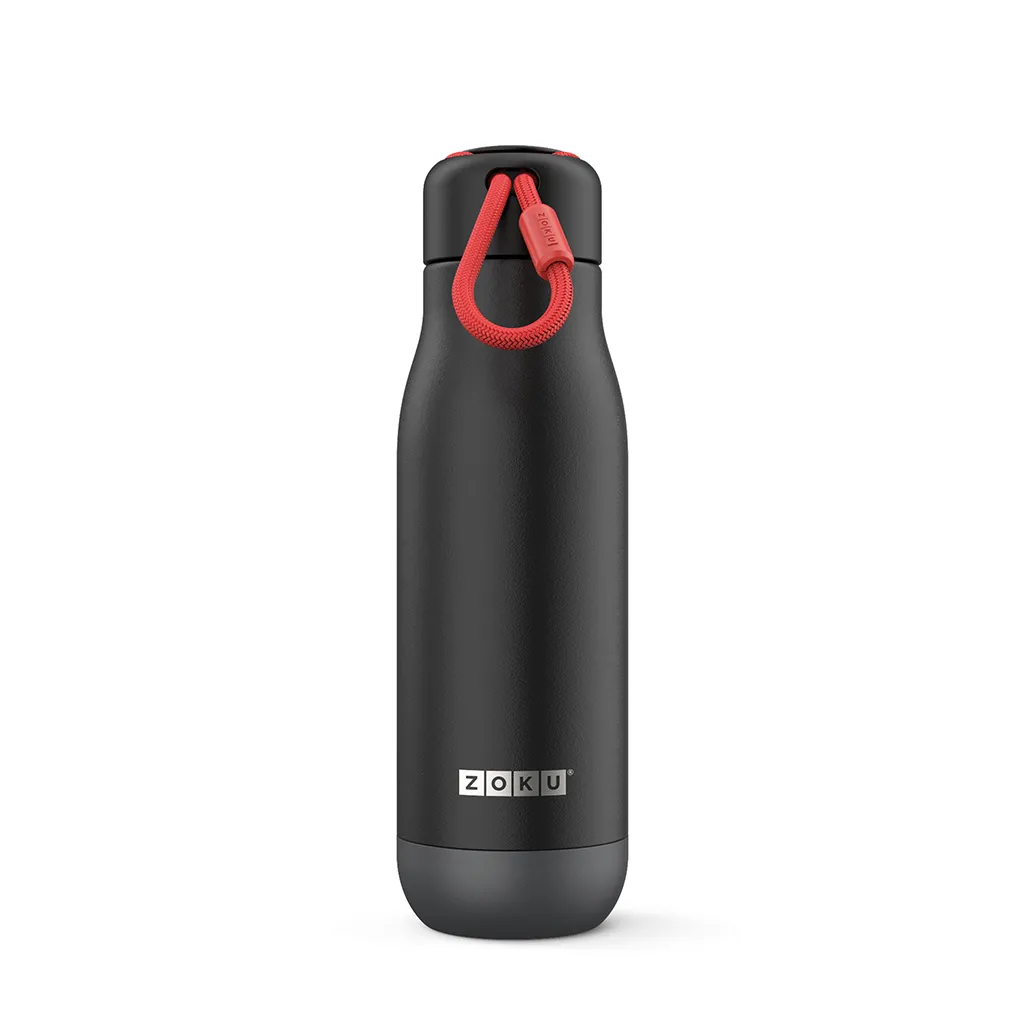 Borraccia in acciaio inox 500 ml Black Zoku